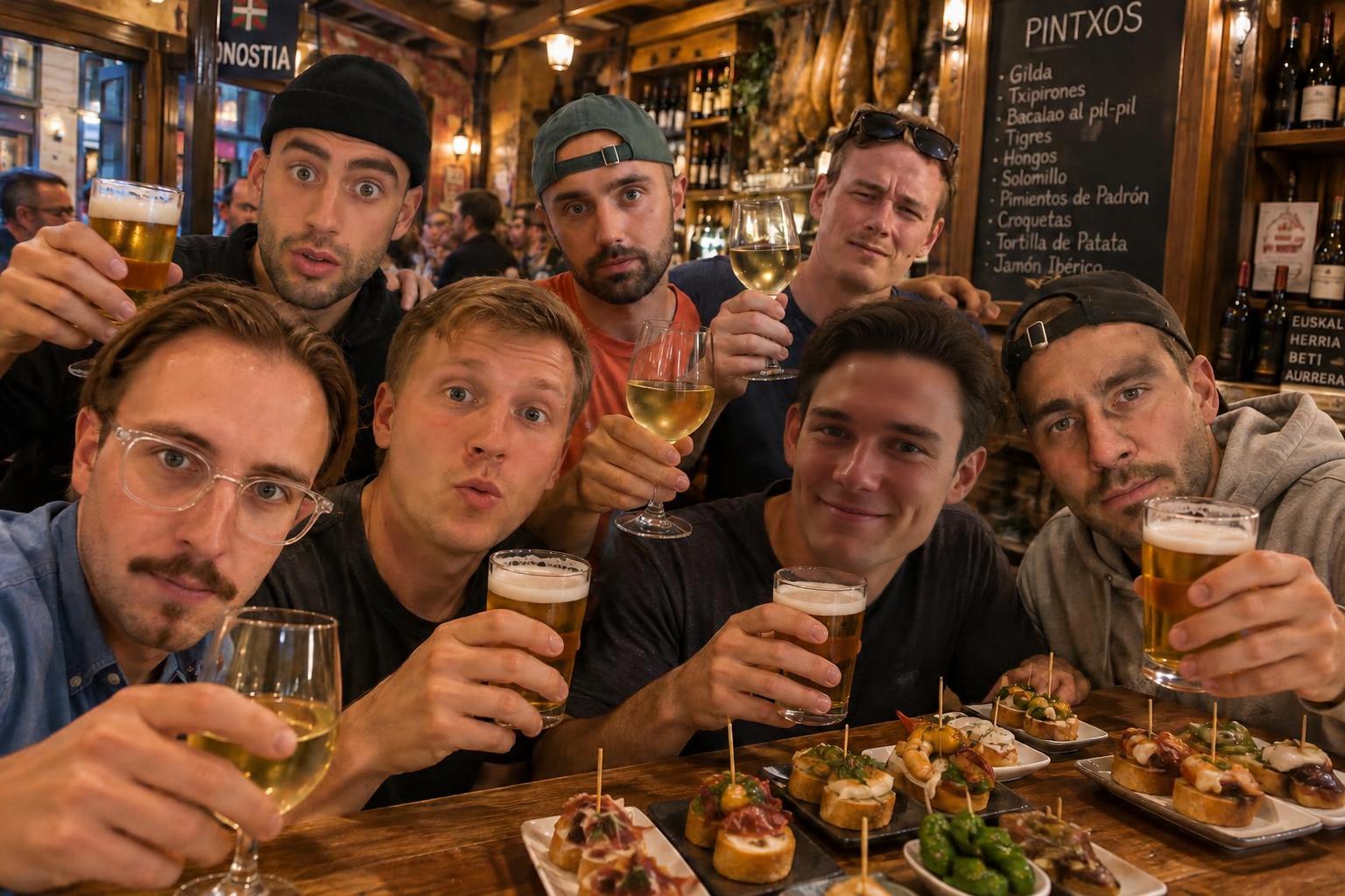 Gänget på pintxos